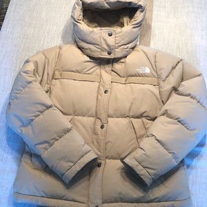 The North Face Down 550 Tan Puffer Jacket Coat